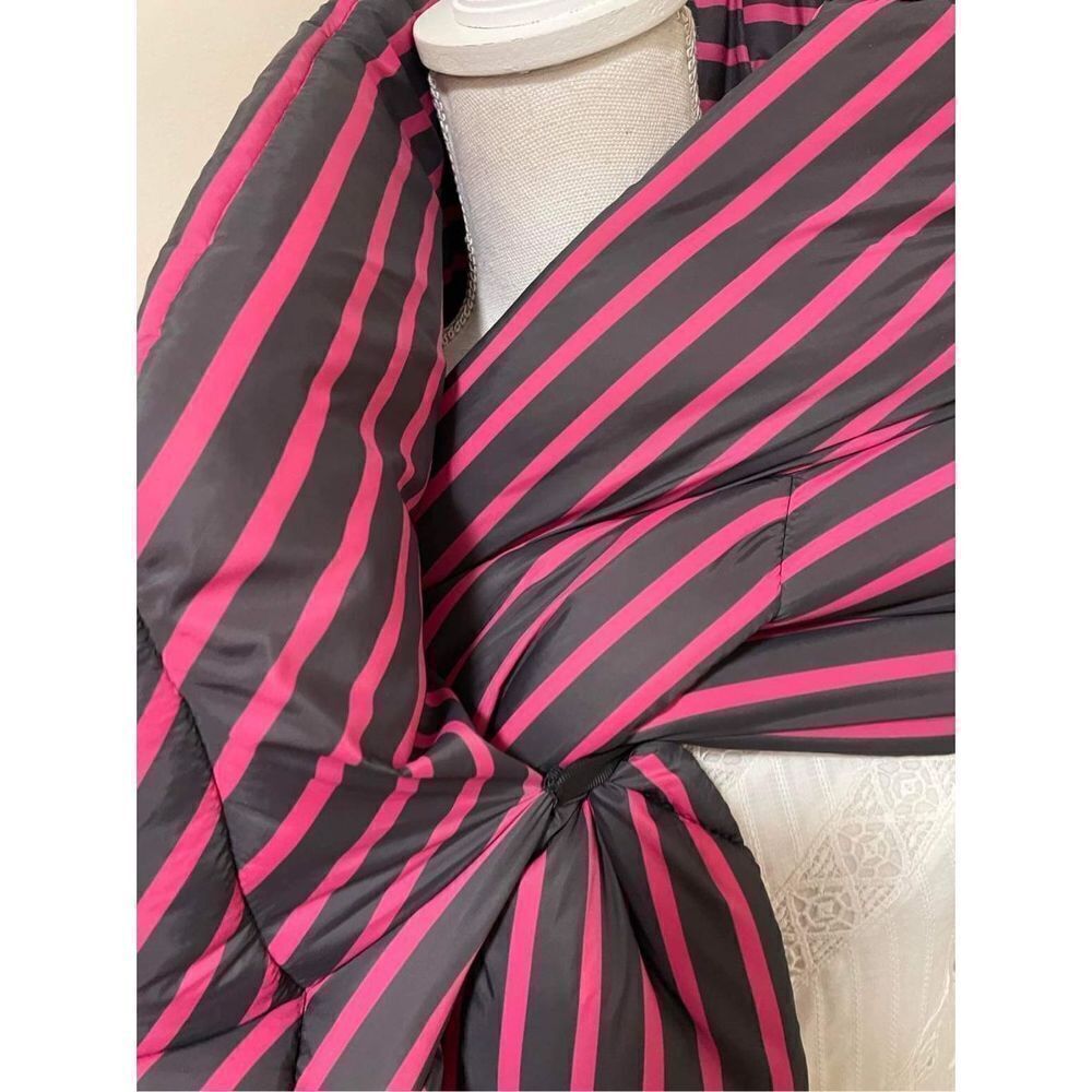 New Anthropologie Striped Puffer Scarf Size One Size - Picture 5 of 8